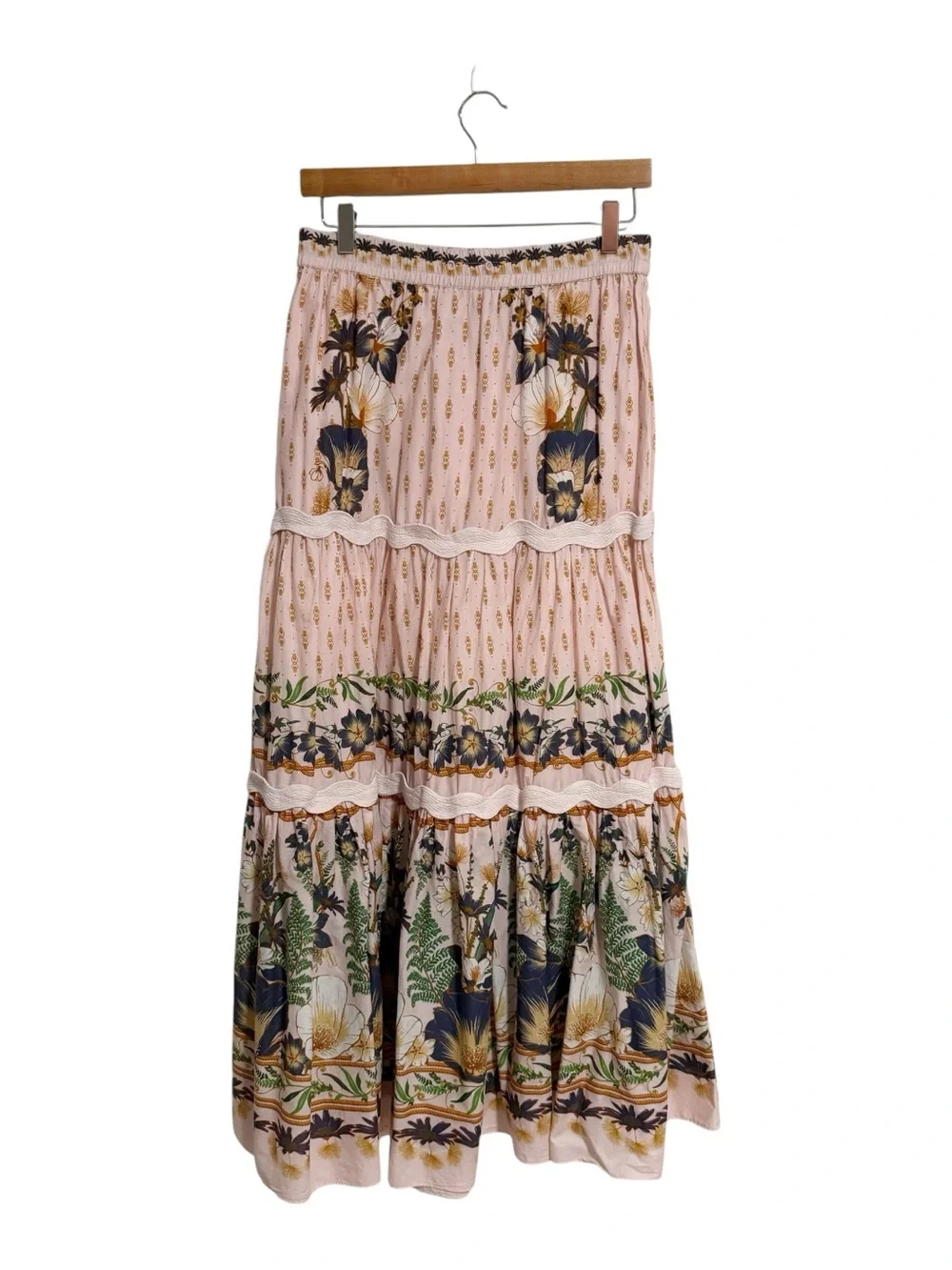 FARM Rio Pink Dream Garden Maxi Skirt Medium